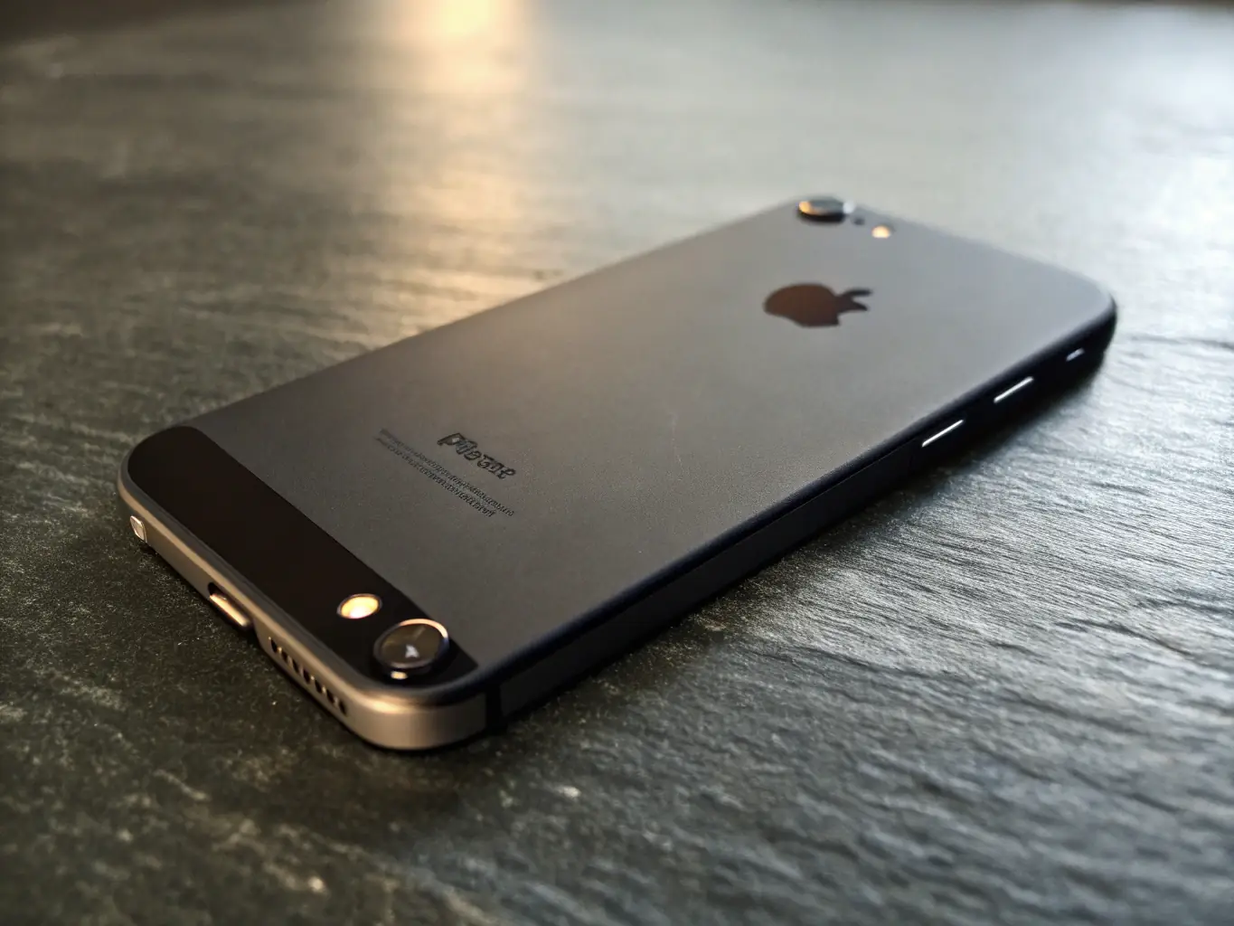 A clean, minimalist shot of a refurbished iPhone SE (2020), emphasizing its compact design and affordability. The phone is placed on a neutral background to highlight its simplicity.