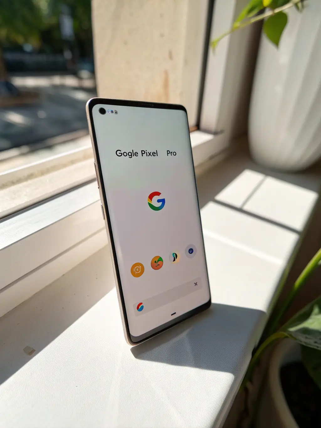 A person holding a refurbished Google Pixel 6a, showcasing its compact size and vibrant display while browsing a website.